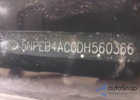 2013 Hyundai Sonata Gls z USA, uszkodzony, nr VIN 5NPEB4AC0DH560366